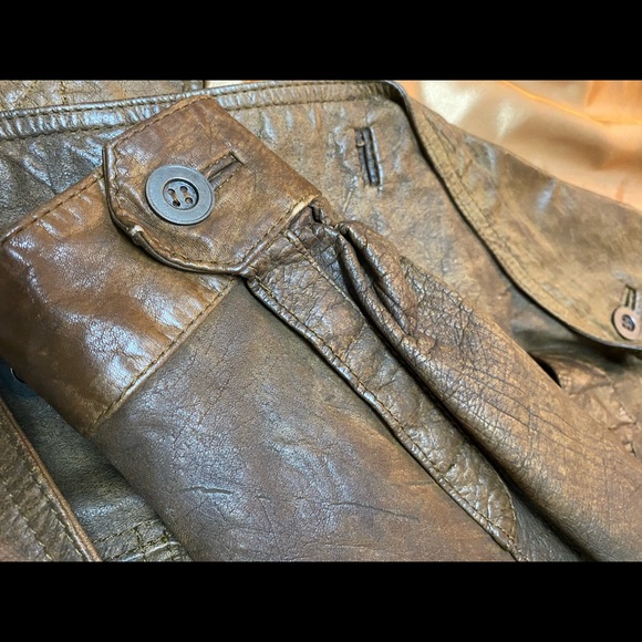 BB Dakota Leather Belted Moto Jacket - Picture 8 of 16